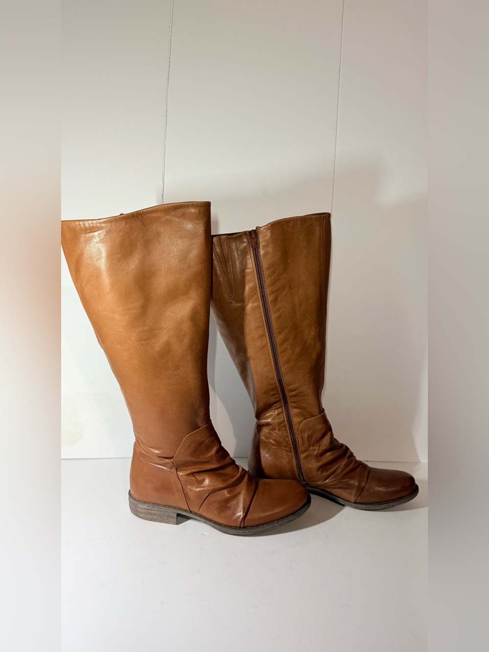 Miz Mooz Over-the-Knee Leather Boots - Brown size 8.5